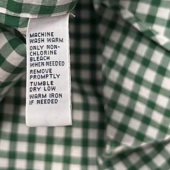 Ralph Lauren Shirt Mens XL Green Gingham Button Down Classic Fit Oxford Pony - Picture 10 of 12